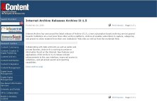 Internet Archive Releases Archive-It 1.5