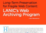 Long–term Preservation for fragile Web content: LANIC’s Web archiving Program