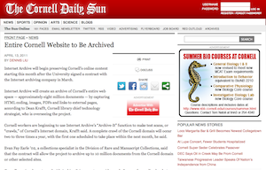 Entire Cornell Website to be Archived