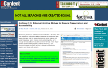 Archive-It 2: Internet Archive Strives to Ensure Preservation and Accessibility Archive-It 2: Internet Archive Strives to Ensure Preservation and Accessibility